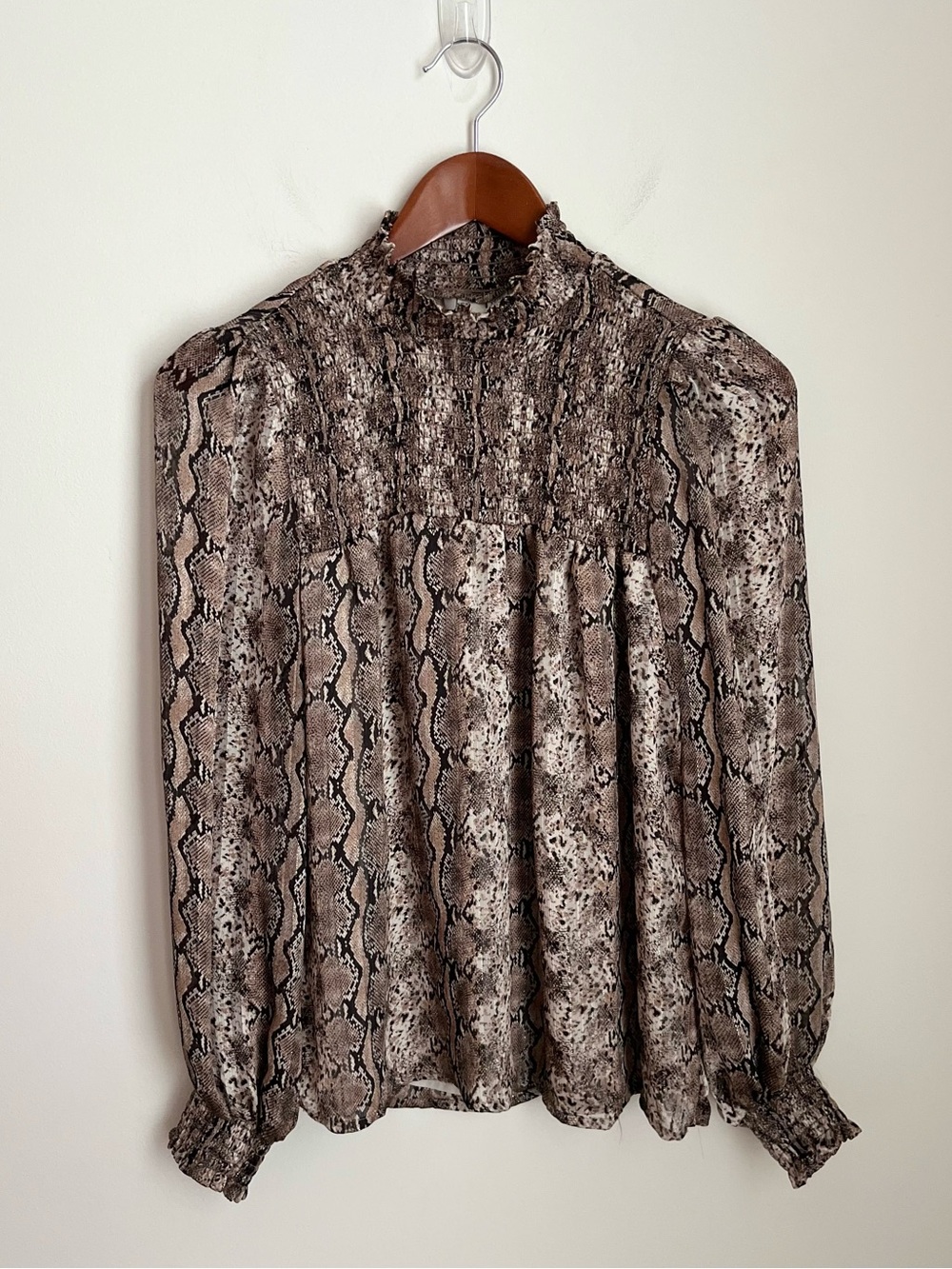 Joie Mock Neck Blouse (XS)